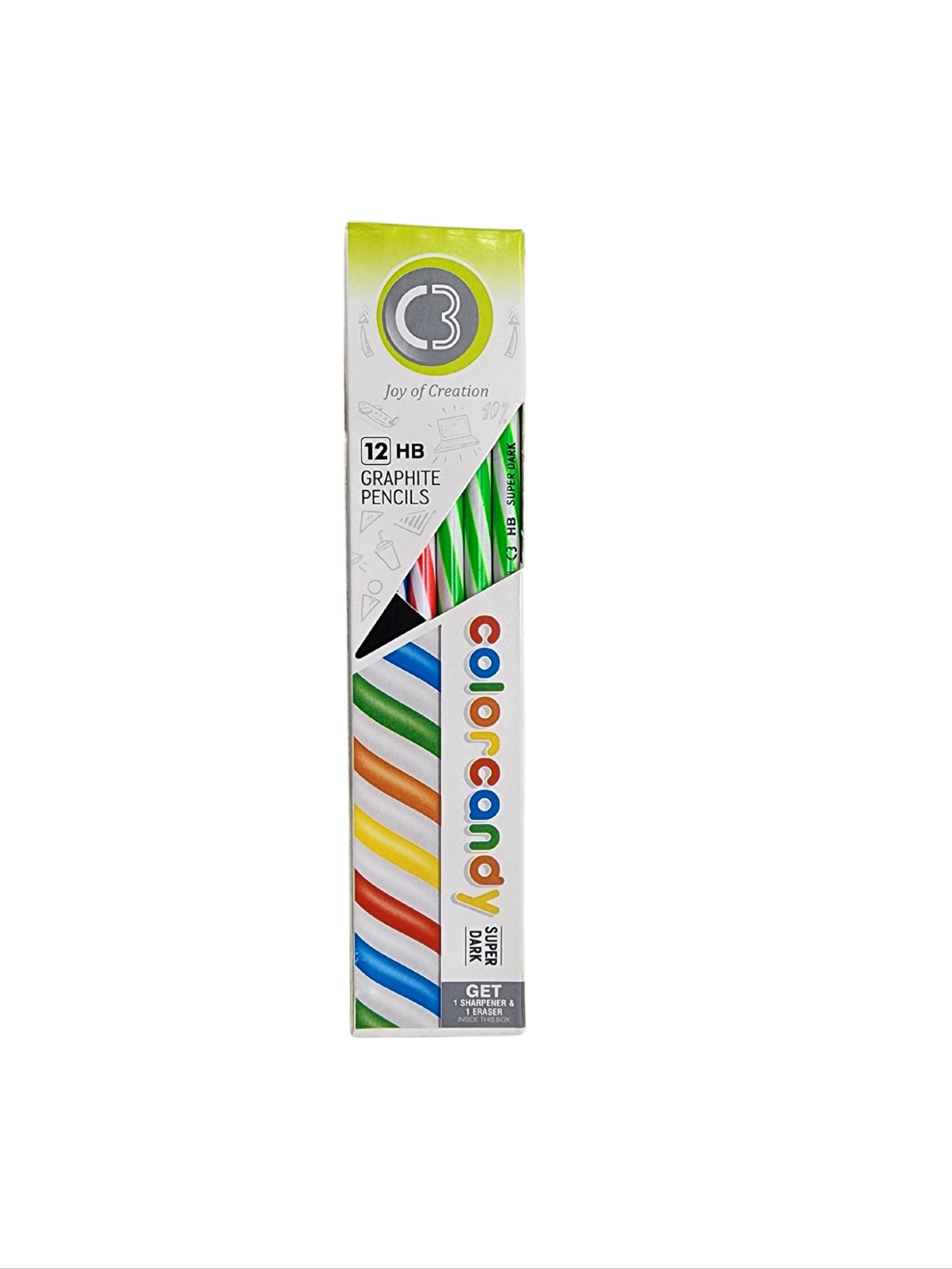 Doms C3 Color Candy Super Dark HB Graphite Pencil-10Pcs.3