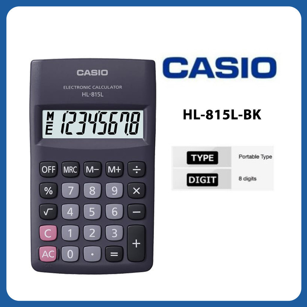Casio HL-815L Portable Calculator-1Pcs.2
